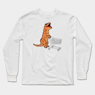 T-rex Shopping for Groceries Long Sleeve T-Shirt